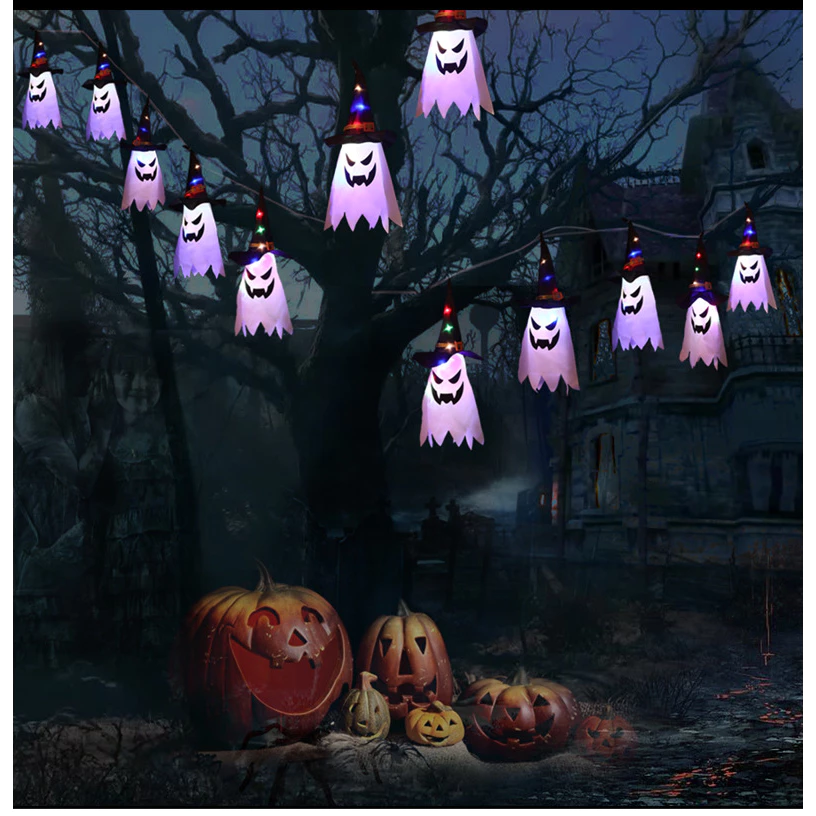 [SG]Halloween LED Night String Light Set Ghost Party Decor Supplies Hanging Halloween fairy light-HOMA