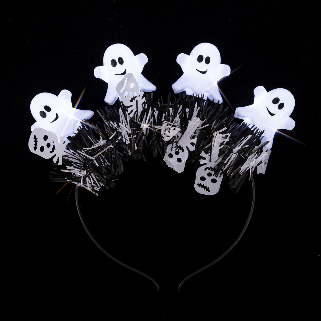 [SG] Halloween Shining Tops Headband Pumpkin Skeleton Hair Accessories Party Decorations Photo Props boys girls-HOMA