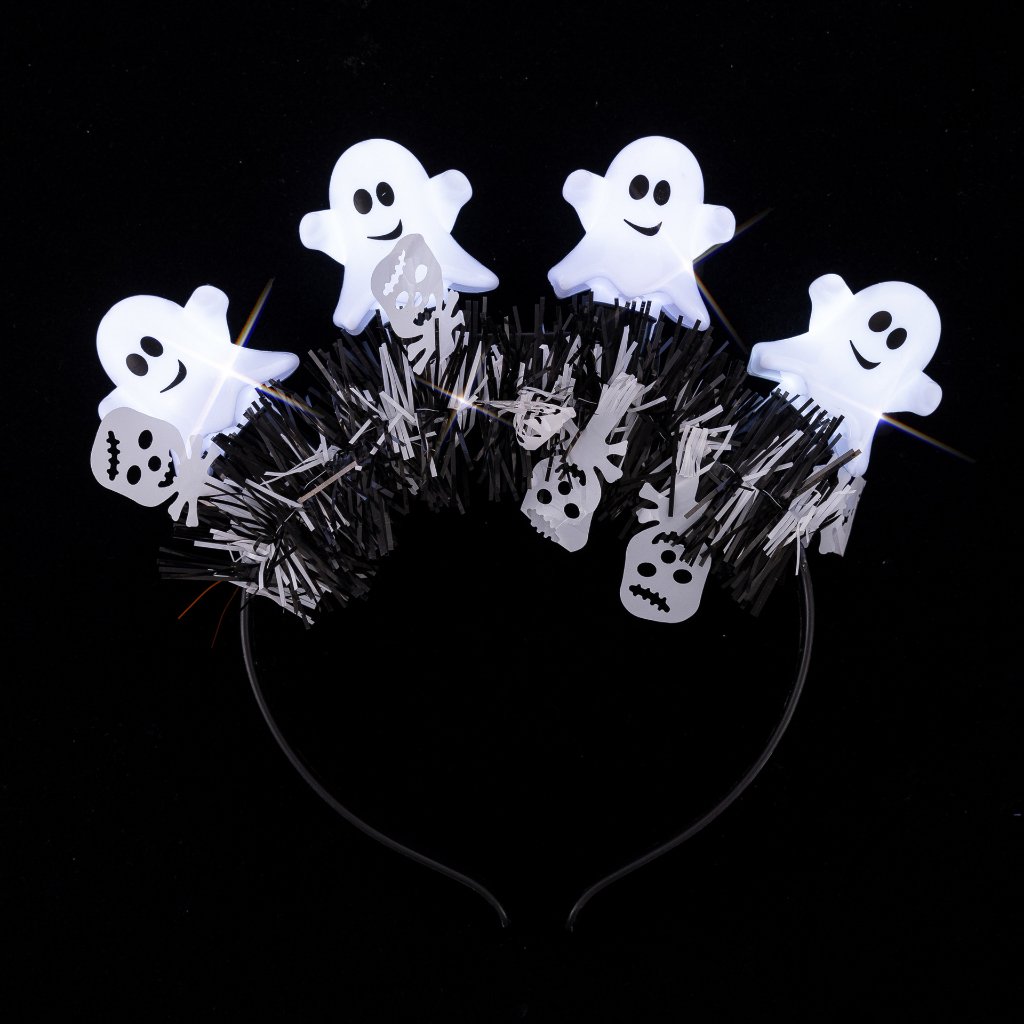 [SG] Halloween Shining Tops Headband Pumpkin Skeleton Hair Accessories Party Decorations Photo Props boys girls-HOMA