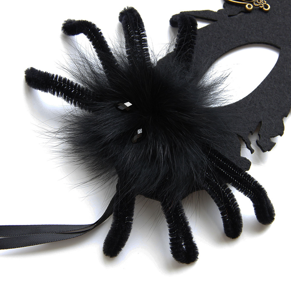 [SG] Halloween Black Spider Mask Accessories Party Decorations Photo Props Boys Girls Children-HOMA