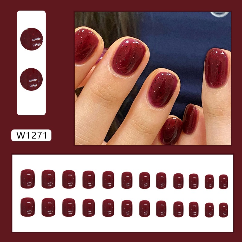 [SG]Romantic Red Press On/Stick On Nails 24PCS-HOMA