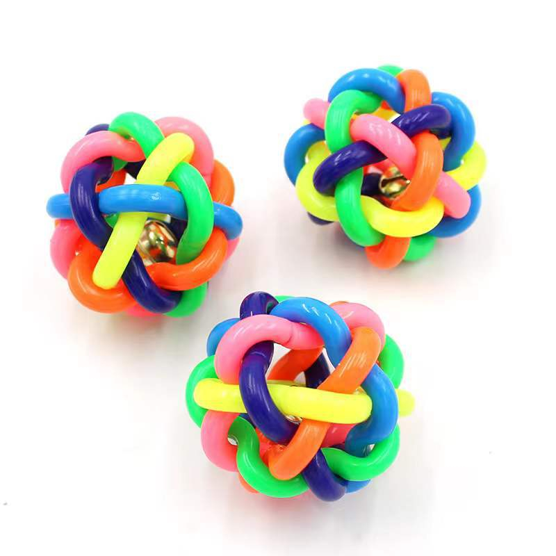 [SG]Vinyl Bite Resistant Pet Toy Artificial Dog Voise Toys Molar Teeth Health Training Chew Bone Balls Dog Cat-HOMA