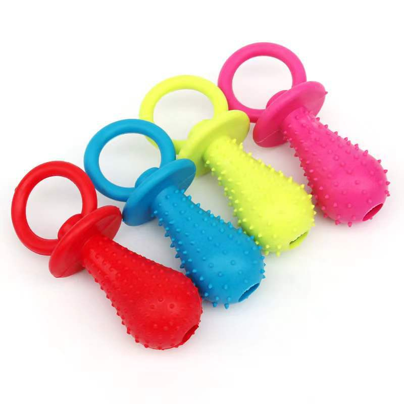 [SG]Vinyl Bite Resistant Pet Toy Artificial Dog Voise Toys Molar Teeth Health Training Chew Bone Balls Dog Cat-HOMA