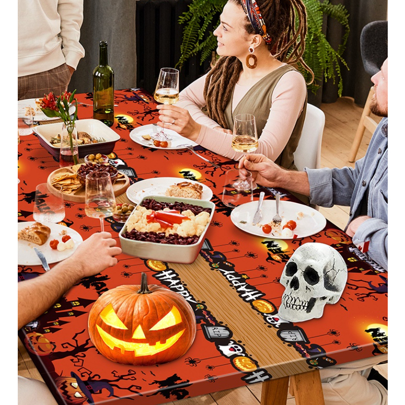 [SG] Halloween Tableware Set Halloween Party Decoration Photo Props Disposable Tableware Napkins Plates Cups-HOMA