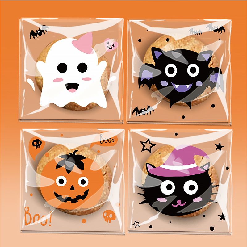[SG] Halloween Candy Cookie Plastic Bag Self-adhesive Party Decoration-HOMA