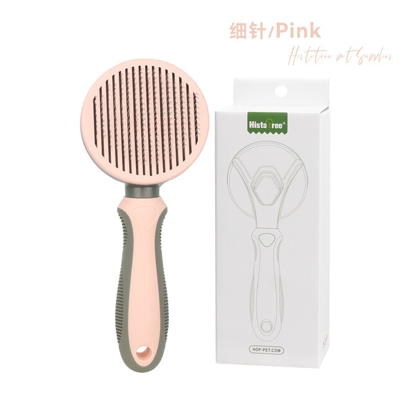 [SG] Pets Hair Brush Dog Cat Hair Cleaning Message Comb Automatic Hair Removing Brush Pets Hair Removal Comb-HOMA