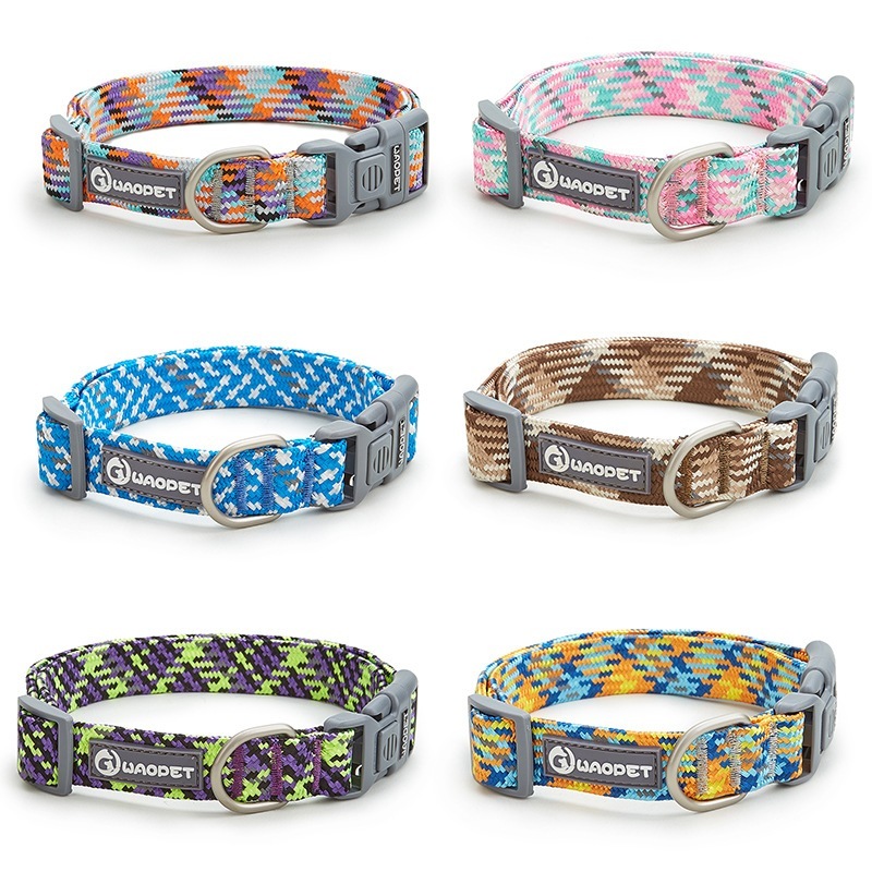 [SG]Stripe Style Nylon Pets Collars Dog Leash Cat Leash Pulling Rope Large and medium dogs-HOMA