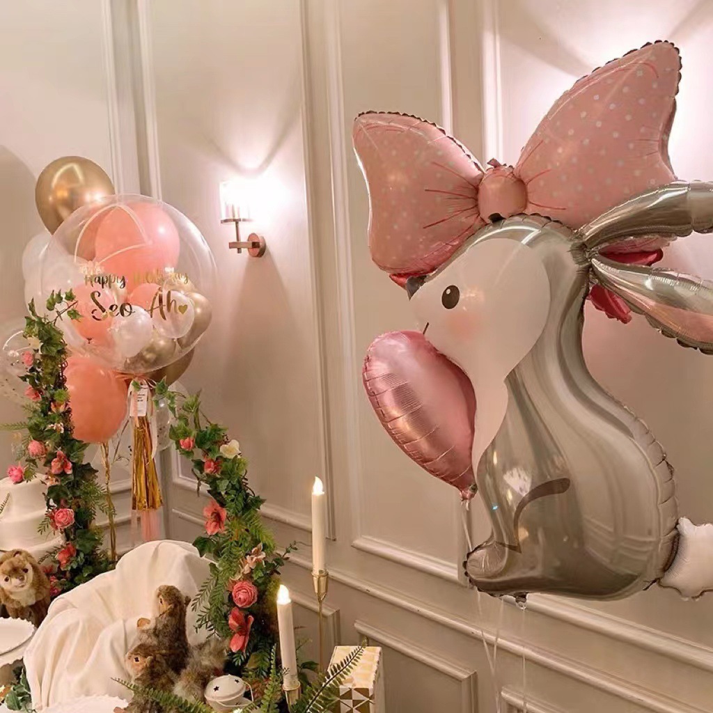 [SG] INS Style Korean Large Bowtie Ballons Pink Blue Foil Balloon Kids Birthday Party Decoration Anniversary-HOMA