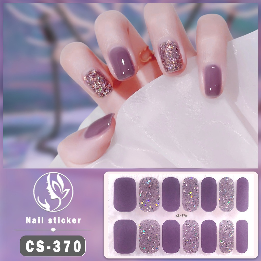 [SG]NEW TECH 3D Gel Nail Stickers/Stick On Nails 14PCS UV-Free Waterproof Long Last Removable Press-HOMA