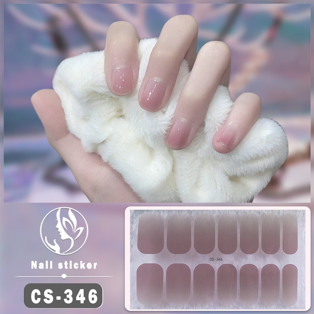 [SG]NEW TECH 3D Gel Nail Stickers/Stick On Nails 14PCS UV-Free Waterproof Long Last Removable Press-HOMA