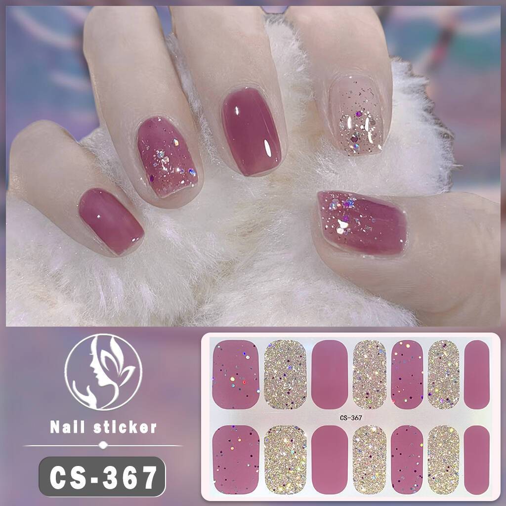 [SG]NEW TECH 3D Gel Nail Stickers/Stick On Nails 14PCS UV-Free Waterproof Long Last Removable Press-HOMA
