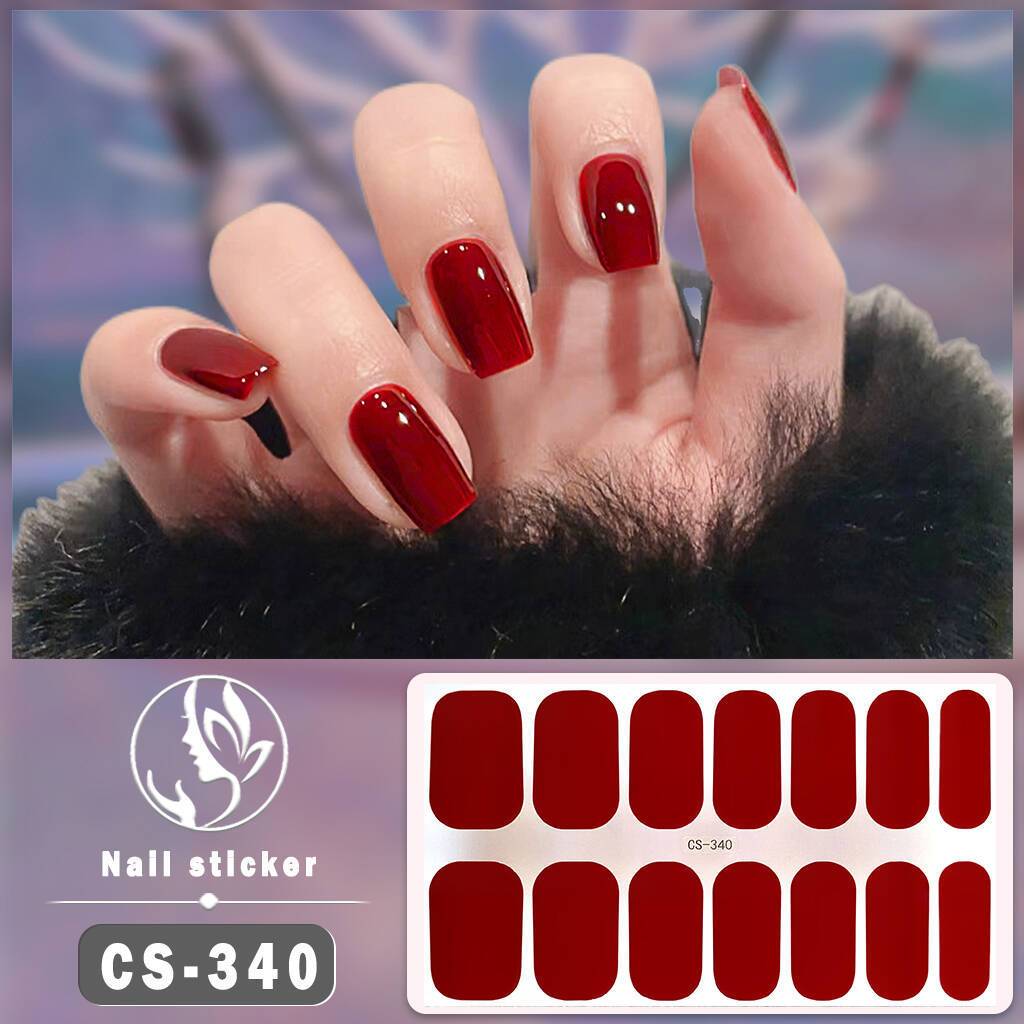 [SG]NEW TECH 3D Gel Nail Stickers/Stick On Nails 14PCS UV-Free Waterproof Long Last Removable Press-HOMA