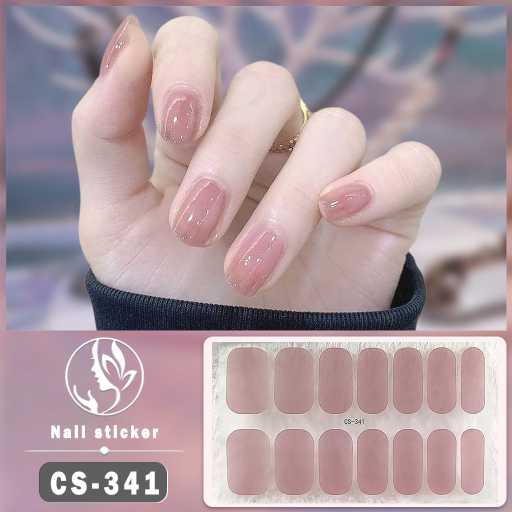 [SG]NEW TECH 3D Gel Nail Stickers/Stick On Nails 14PCS UV-Free Waterproof Long Last Removable Press-HOMA