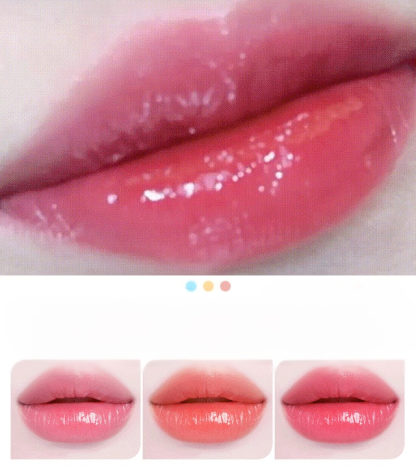 Shiny, moisturizing, temperature-changing flower lipstick, non-stick cup, non-fading