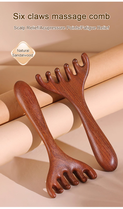 [Antler Comb] High Quality Sandalwood Meridian Massager
