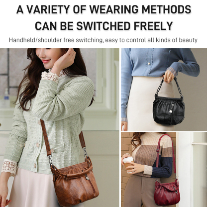 Women's design sense leather bag