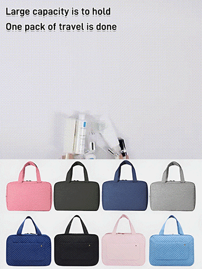 Folding makeup storage bag