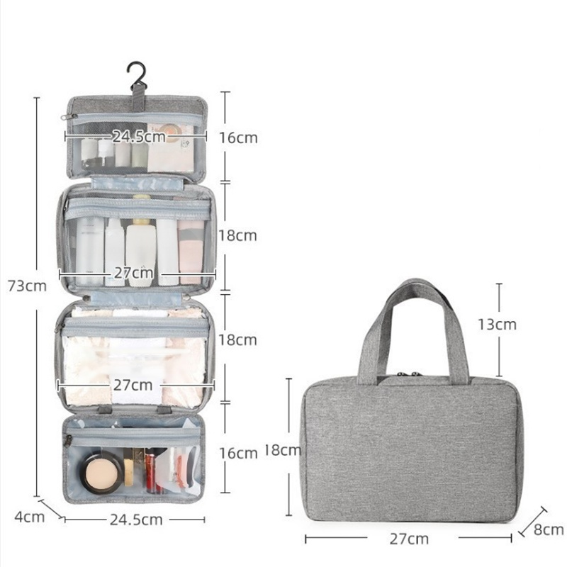 Folding makeup storage bag