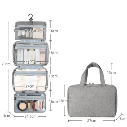 Folding makeup storage bag