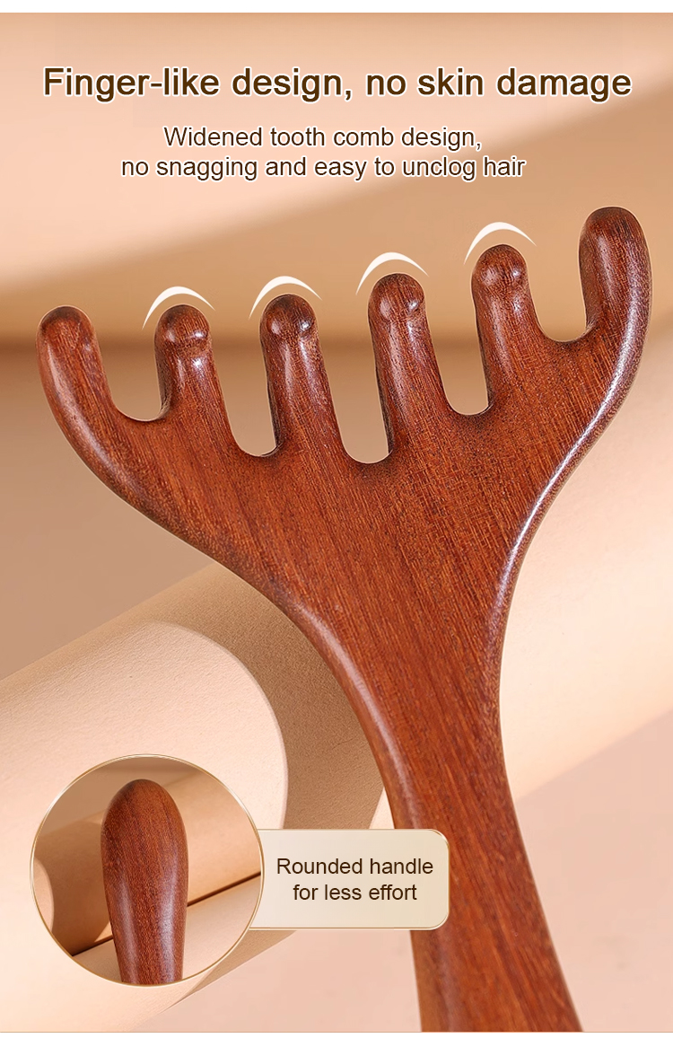 [Antler Comb] High Quality Sandalwood Meridian Massager