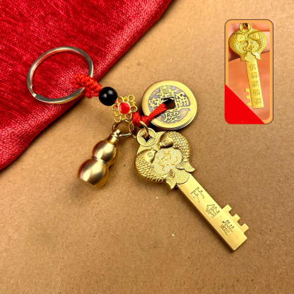 【Key to Unlocking the Door of Wealth】Chinese Zodiac Opening Money Bank Keychain