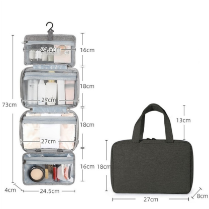 Folding makeup storage bag