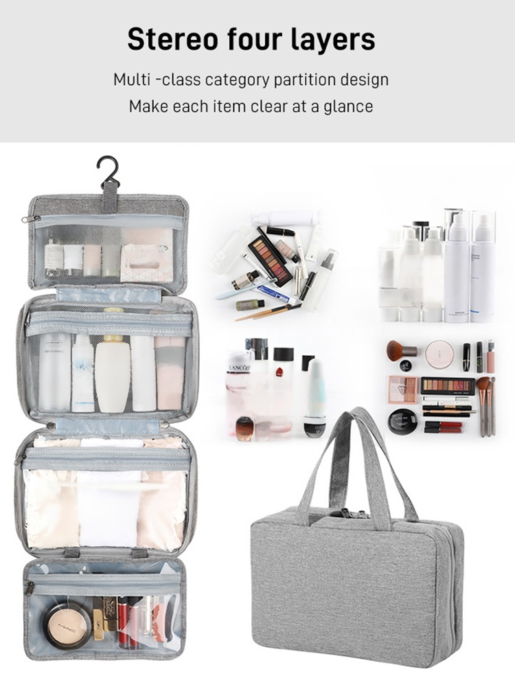 Folding makeup storage bag