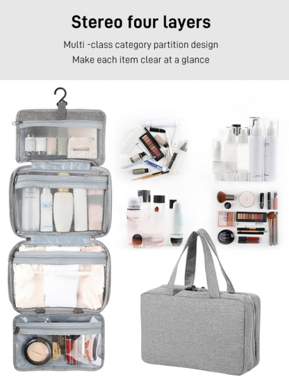 Folding makeup storage bag
