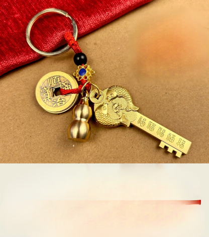 【Key to Unlocking the Door of Wealth】Chinese Zodiac Opening Money Bank Keychain