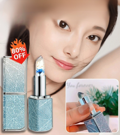 Shiny, moisturizing, temperature-changing flower lipstick, non-stick cup, non-fading
