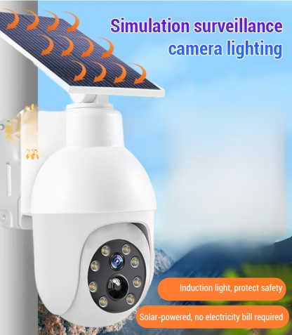 Simulated surveillance camera street light