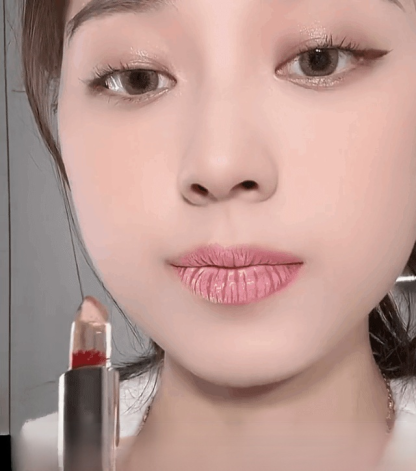 Shiny, moisturizing, temperature-changing flower lipstick, non-stick cup, non-fading