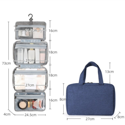 Folding makeup storage bag