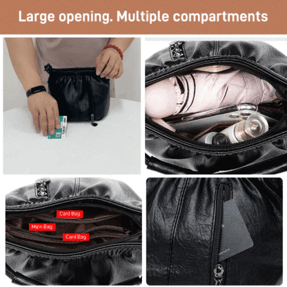 Women's design sense leather bag