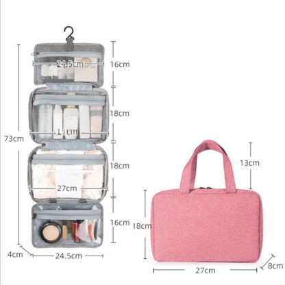 Folding makeup storage bag