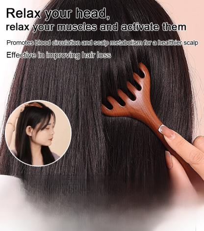 [Antler Comb] High Quality Sandalwood Meridian Massager
