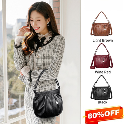 Women's design sense leather bag