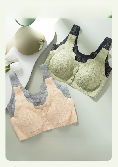 Front closure anti-sagging seamless bra for woman