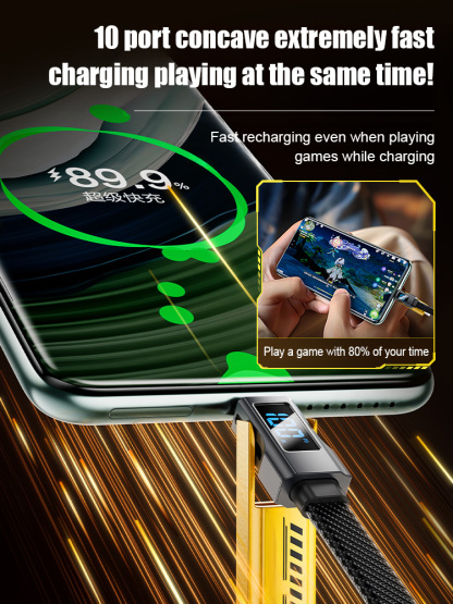 Smart Digital Display Four-in-One Charging Cable