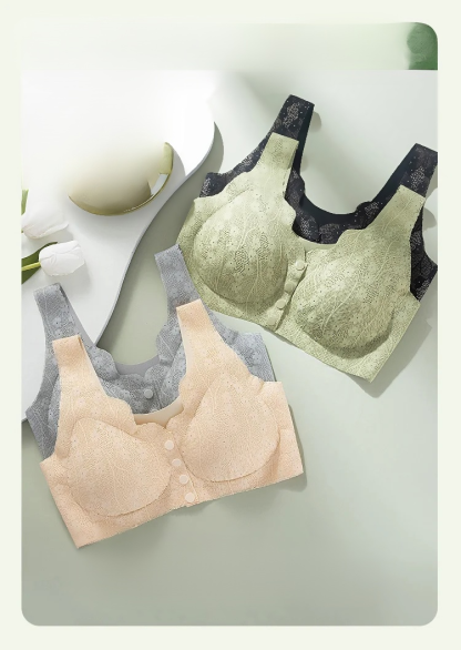 Front closure anti-sagging seamless bra for woman
