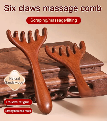 [Antler Comb] High Quality Sandalwood Meridian Massager