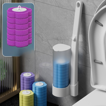 Clean hands no mess interchangeable brush head toilet brush set