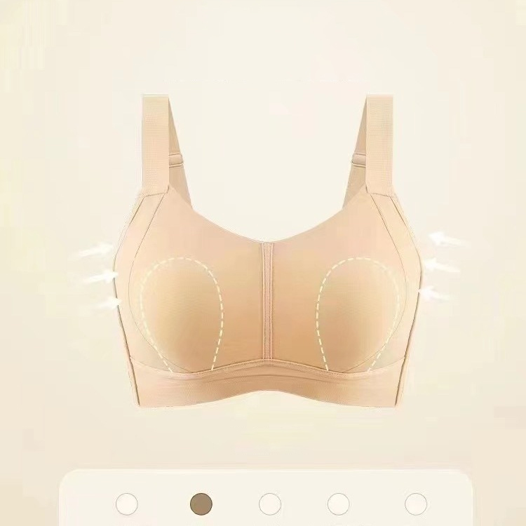 Anti-sagging large breast support armpit fat control bra
