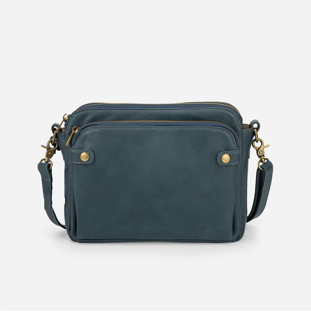 Three Layer Leather Crossbody Shoulde