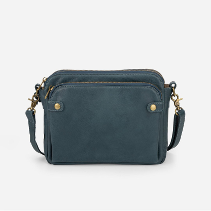 Three Layer Leather Crossbody Shoulde