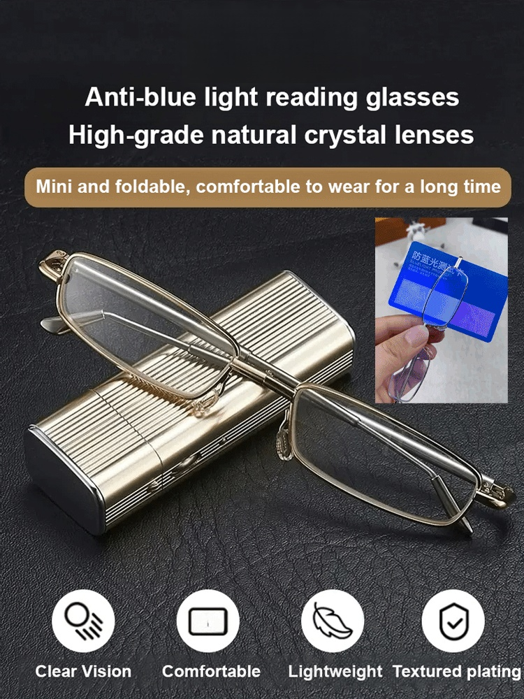 Retractable Folding Anti-Radiation Reading Glasses