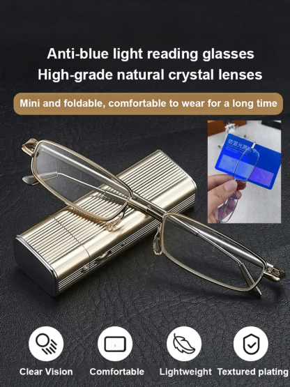 Retractable Folding Anti-Radiation Reading Glasses