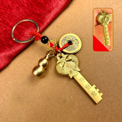 【Key to Unlocking the Door of Wealth】Chinese Zodiac Opening Money Bank Keychain