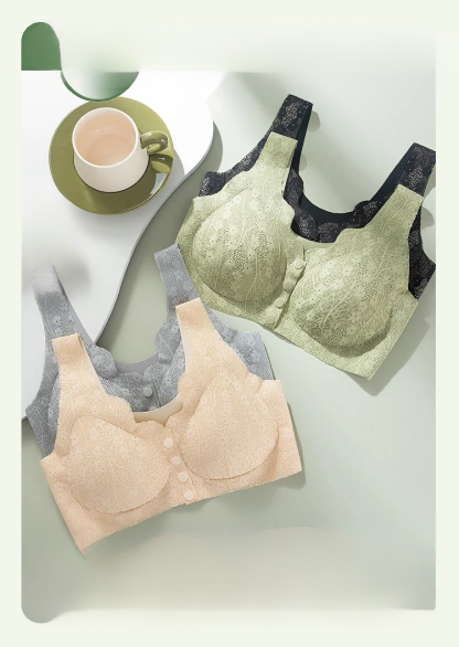 Front closure anti-sagging seamless bra for woman