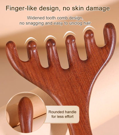 [Antler Comb] High Quality Sandalwood Meridian Massager
